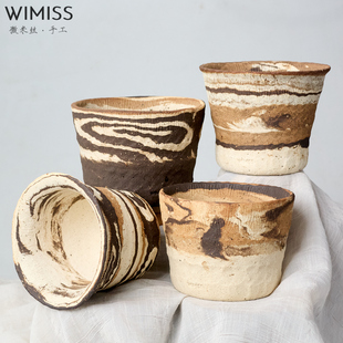 23【绞胎/中号】WIMISS多肉块根绿植龟甲龙象牙宫龙舌兰仙人掌盆