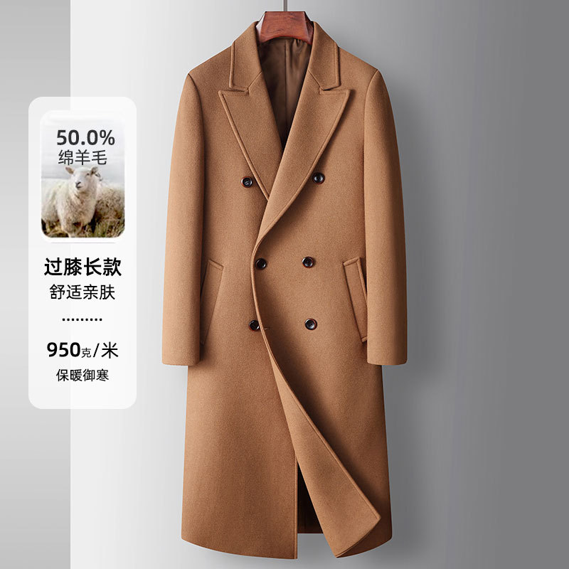 2025秋冬季新款型男显瘦毛呢大衣