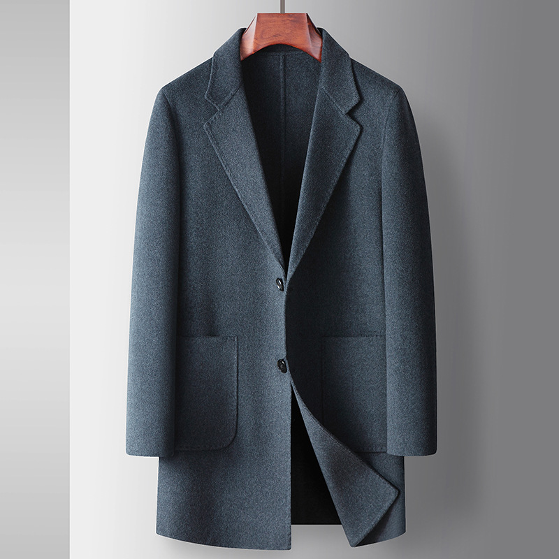 2025春秋冬季双面呢子男轻奢大衣