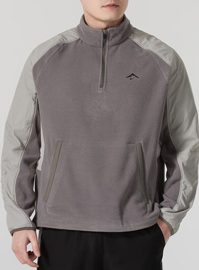 Nike耐克男子2025春新款摇粒绒跑步训练运动立领套头衫FV9964-289