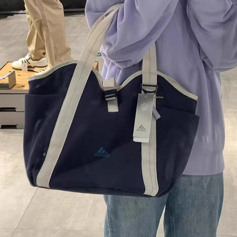 阿迪达斯女包通勤风上课托特包便携大容量旅行收纳包手提包H64834