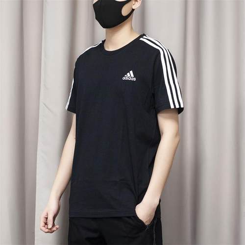 阿迪达斯T恤男2022夏新款训练运动休闲纯棉透气短袖HE9937 HE9939