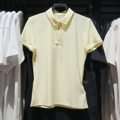 Nike耐克女子2025夏季新款速干简约高尔夫翻领短袖T恤 FQ1575-744
