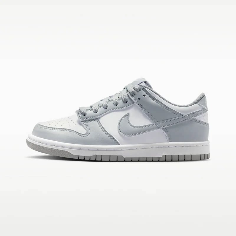 NIKE耐克女童新款26冬大童DUNK LOW灰白复古低帮板鞋IU7766-123