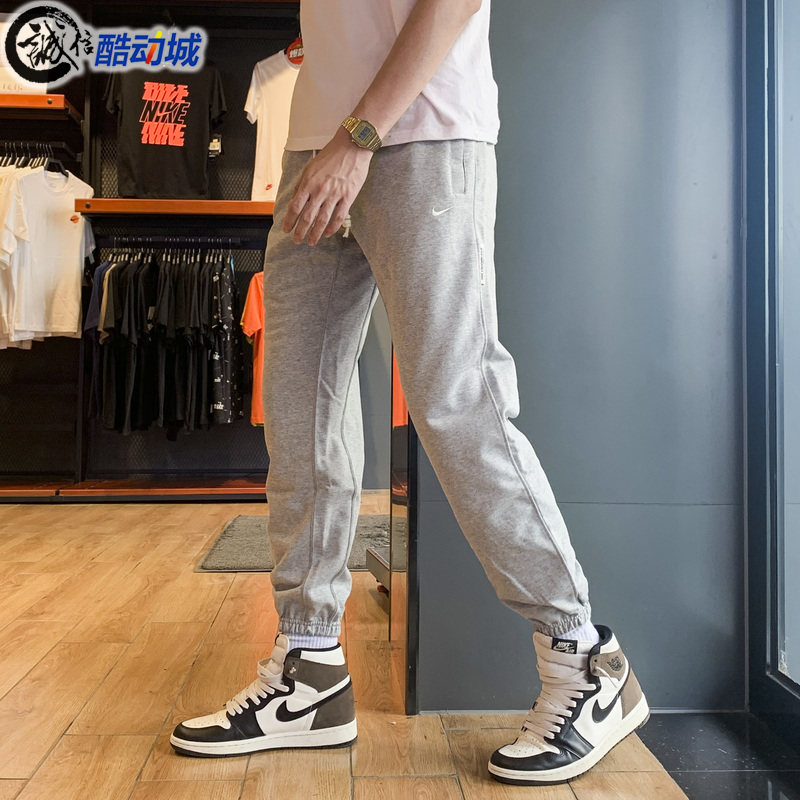 NIKE耐克男裤2023春新款宽松针织运动休闲束脚小脚长裤CK6366-063