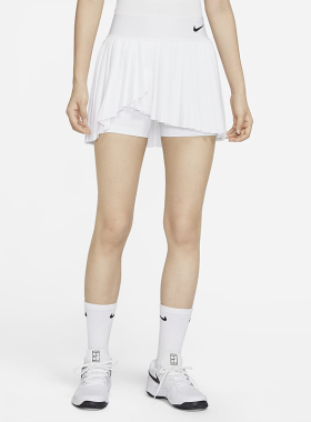 Nike耐克女子2024夏季速干网球运动半身裙不对称百褶裙DR6850-100