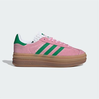 阿迪达斯三叶草女子2024冬季新款GAZELLE BOLD厚底休闲板鞋IE0420