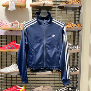 Adidas阿迪达斯三叶草外套女2026秋款荷叶边夹克漏斗领夹克LG4309