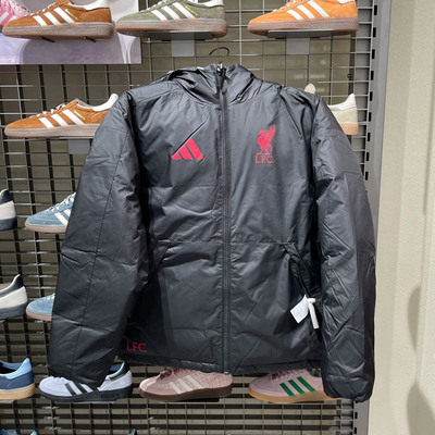 adidas阿迪达斯三叶草双面穿利物浦足球文化保暖男羽绒服 JW7902