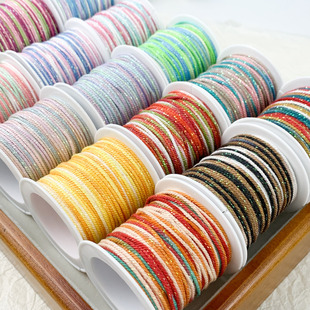 新品1.5mm藏式手搓棉线星空段染线手工编织绳手串绳DIY编绳棉绳