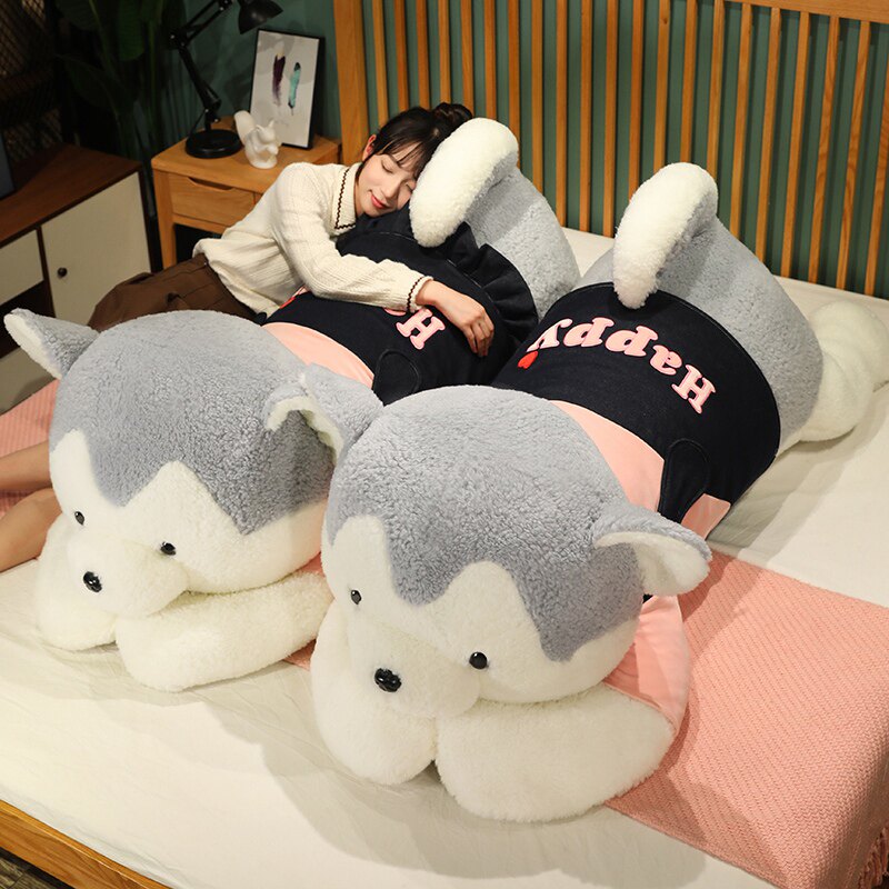 可爱超大号哈士奇毛绒玩具女生睡觉E抱枕娃娃玩偶生日礼物小狗公