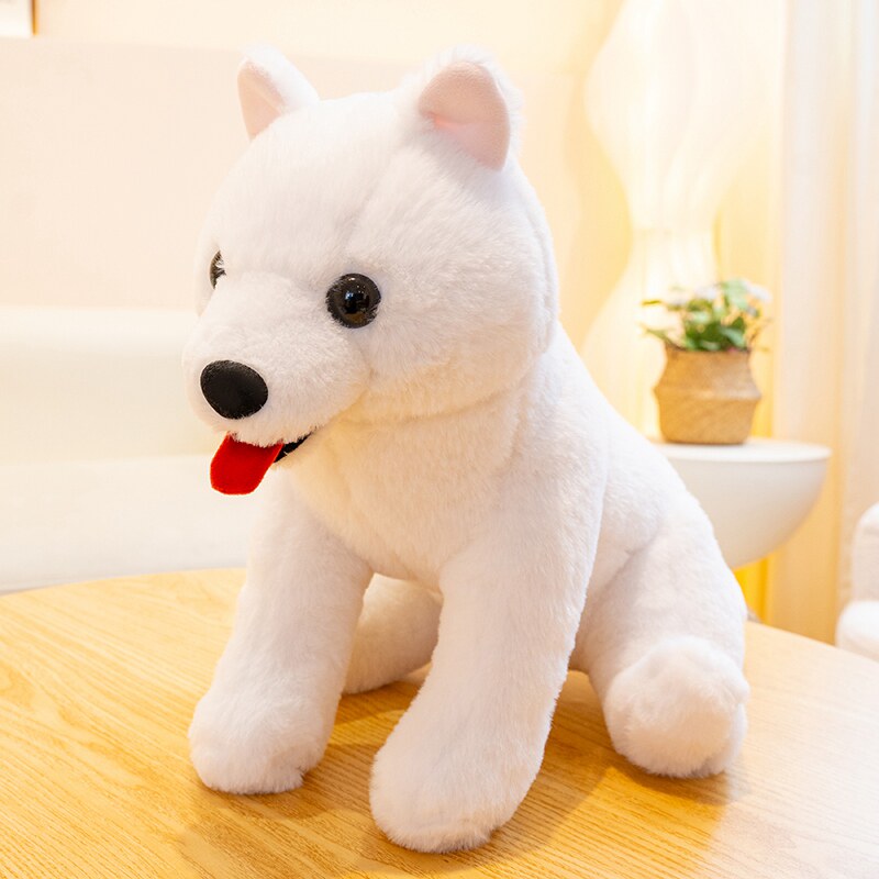 高仿真萨摩耶犬仿真狗公仔模型家居摆设装饰玩具狗毛绒玩具狗玩偶
