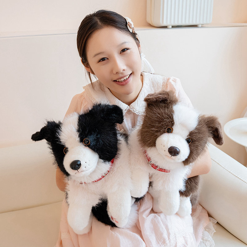 可爱仿真边境牧羊犬毛绒公仔礼物