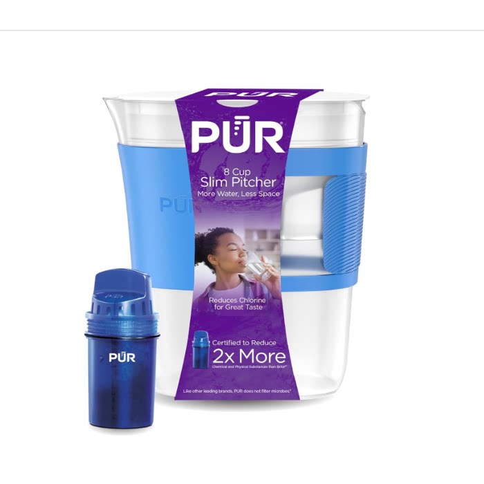 美国代购PUR Slim 8-Cup Water Filter Pitcher 纤薄型净水壶
