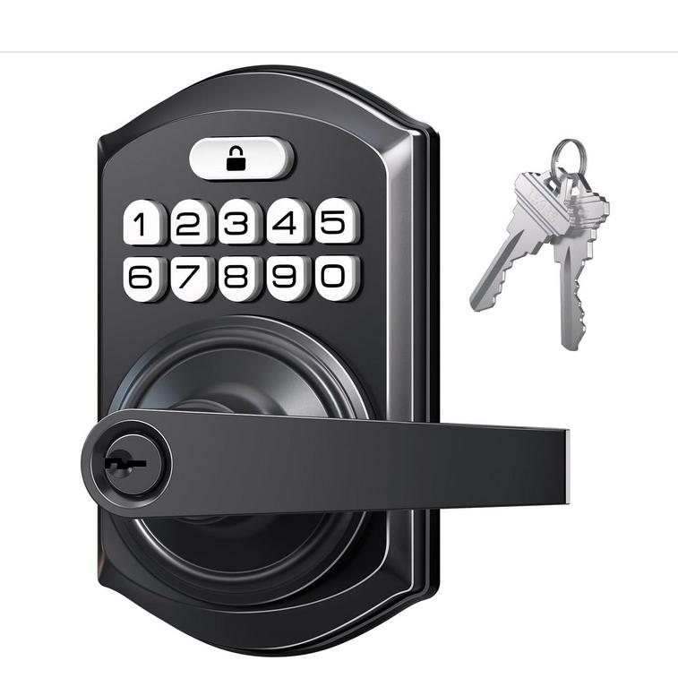 美國代購TEEHO Keypad Door Lock TE004-1A-1 密碼鎖電子門鎖
