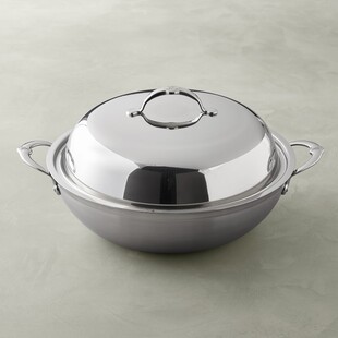 美国代购 ProBond Wok 带盖不锈钢炒锅14英寸意大利制造 Hestan