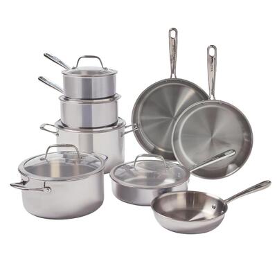 美国代购T-fal Pro Stainless Steel Cookware Set不锈钢锅具套装