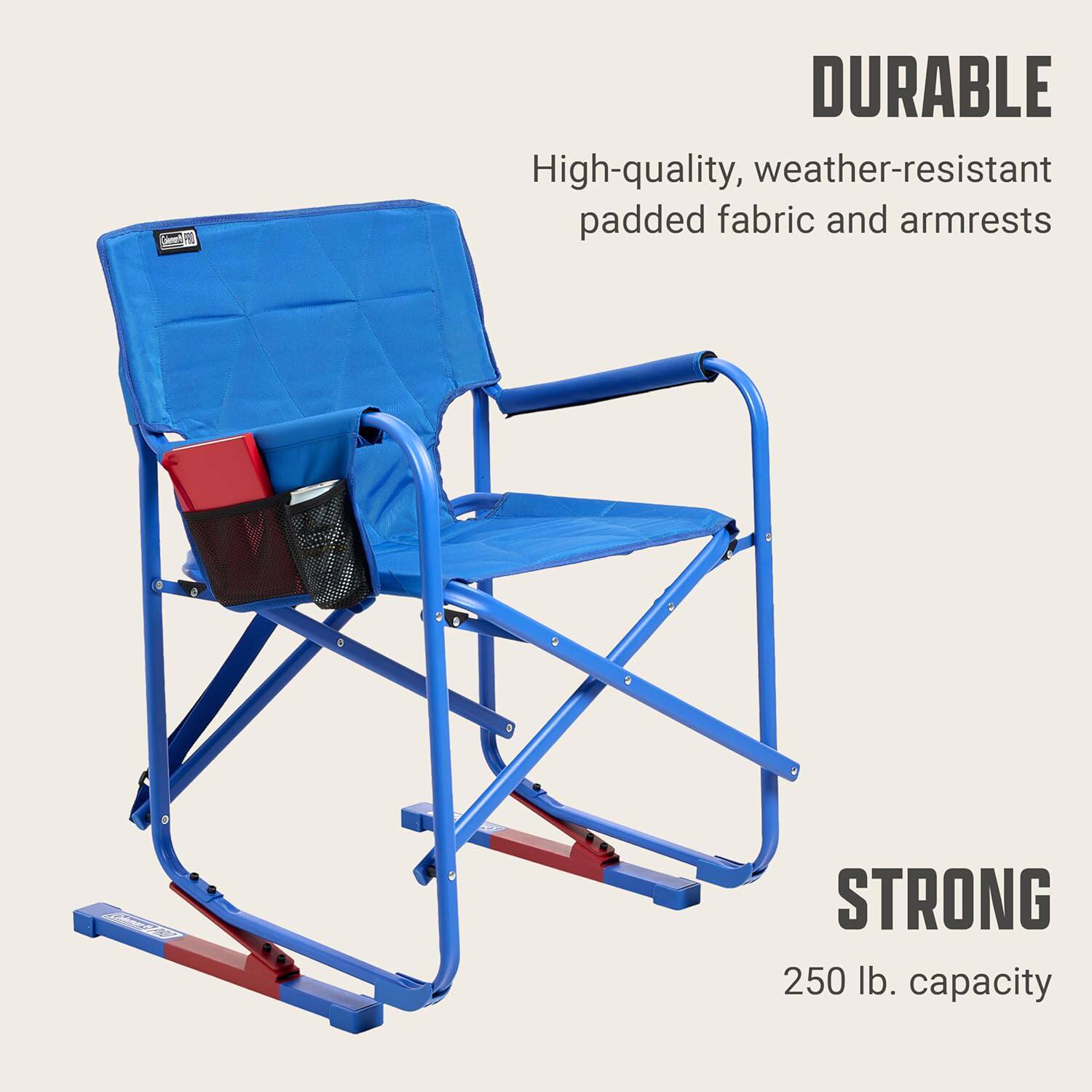 美国代购Coleman Pro Rocker Chair 户外露营便携可折叠式摇椅