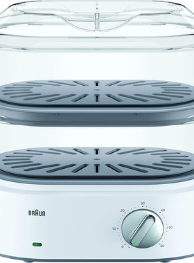 德国代购 Braun  FS 5100WH Steamer 双层透明蒸锅带计时器电蒸锅