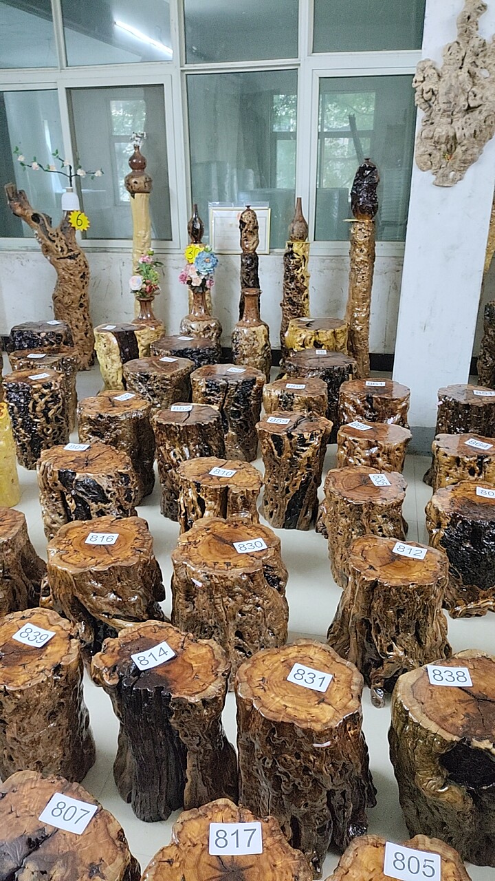 枣木墩子根雕原木树桩树墩坐墩茶几原生态实木圆墩凳花架摆件底座图片
