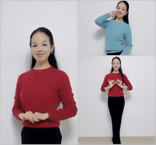 雨夜自留一线成衣羊毛衫多色针织套头 梦里梦外想着你同款