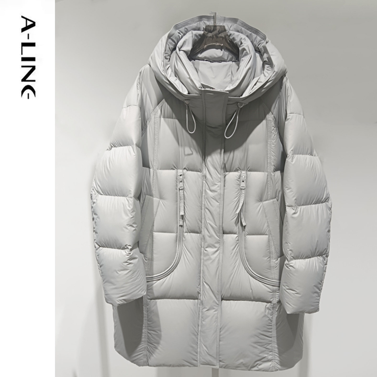 Aline/阿莱中长款廓形羽绒服云朵面包服 25秋冬女装新品BEY5629