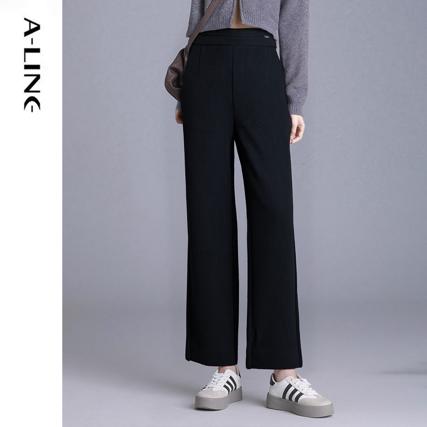 阿莱复古高智风毛呢西装裤
