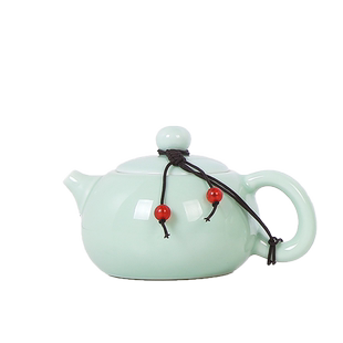 茗峰陶瓷功夫茶具茶壶定窑西施壶白瓷茶壶红釉茶壶小茶壶功夫茶壶