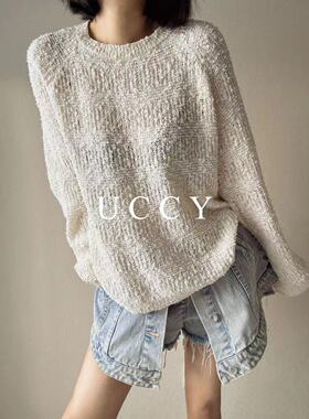 UCCY | T*te早春小众爆米花肌理_CleanFit慵懒松弛感镂空针织上衣