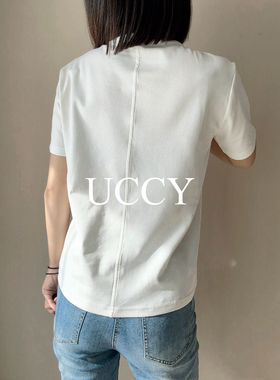 UCCY｜Th*Row極简风_进口匹马棉｜经典百搭短袖白色T恤 董洁同款