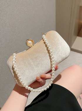 名媛晚宴手拿包女宴会小包包搭配礼服的包手提珍珠包复古旗袍包