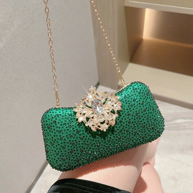 2026新款奢华镶钻手拿包女绿色晚宴包名媛高级感链条包宴会水钻包,箱包皮具/热销女包/男包,手拿包,淘宝优惠券,粉丝福利购,淘宝优惠卷
