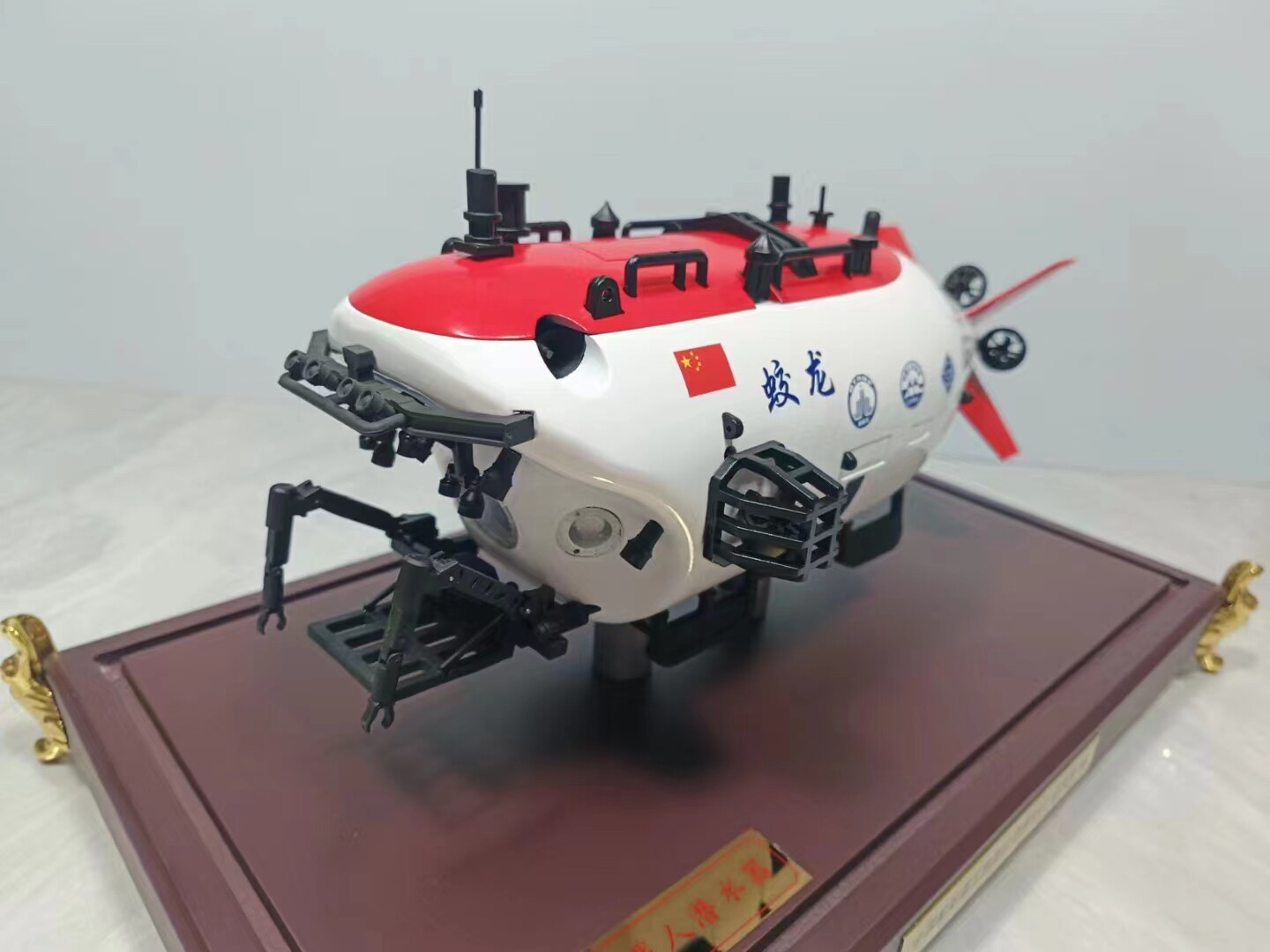 蛟龙号载人潜艇深海探测器潜水器模型仿真军事军模摆件展览纪念品