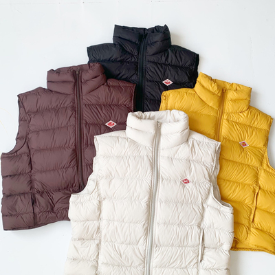 日系25秋冬新款Danton经典简约百搭拉链立领羽绒保暖马甲