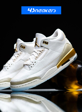 Jordan Air Jordan 3 WMNS AJ3复刻白金色复古篮球鞋IB2255-100