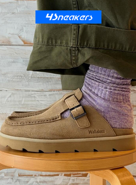 其乐Clarks Meare Mocc Cola一脚蹬穆勒鞋绒面复古时尚包头拖鞋