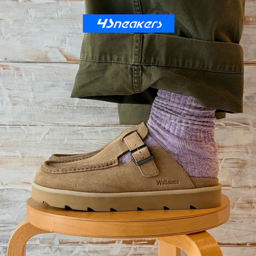其乐Clarks Meare Mocc Cola一脚蹬穆勒鞋绒面复古时尚包头拖鞋