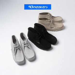 其乐CLARKS Wallabee BT PAF联名款英伦复古休闲袋鼠鞋靴子