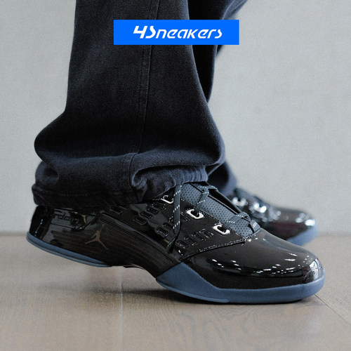 Nike/耐克 Air Jordan 17 AJ17黑漆皮男女复古篮球鞋IV7640-001