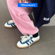 低帮休闲板鞋 IG6208 阿迪达斯 黑绿绒面革男女同款 Adidas LONDON