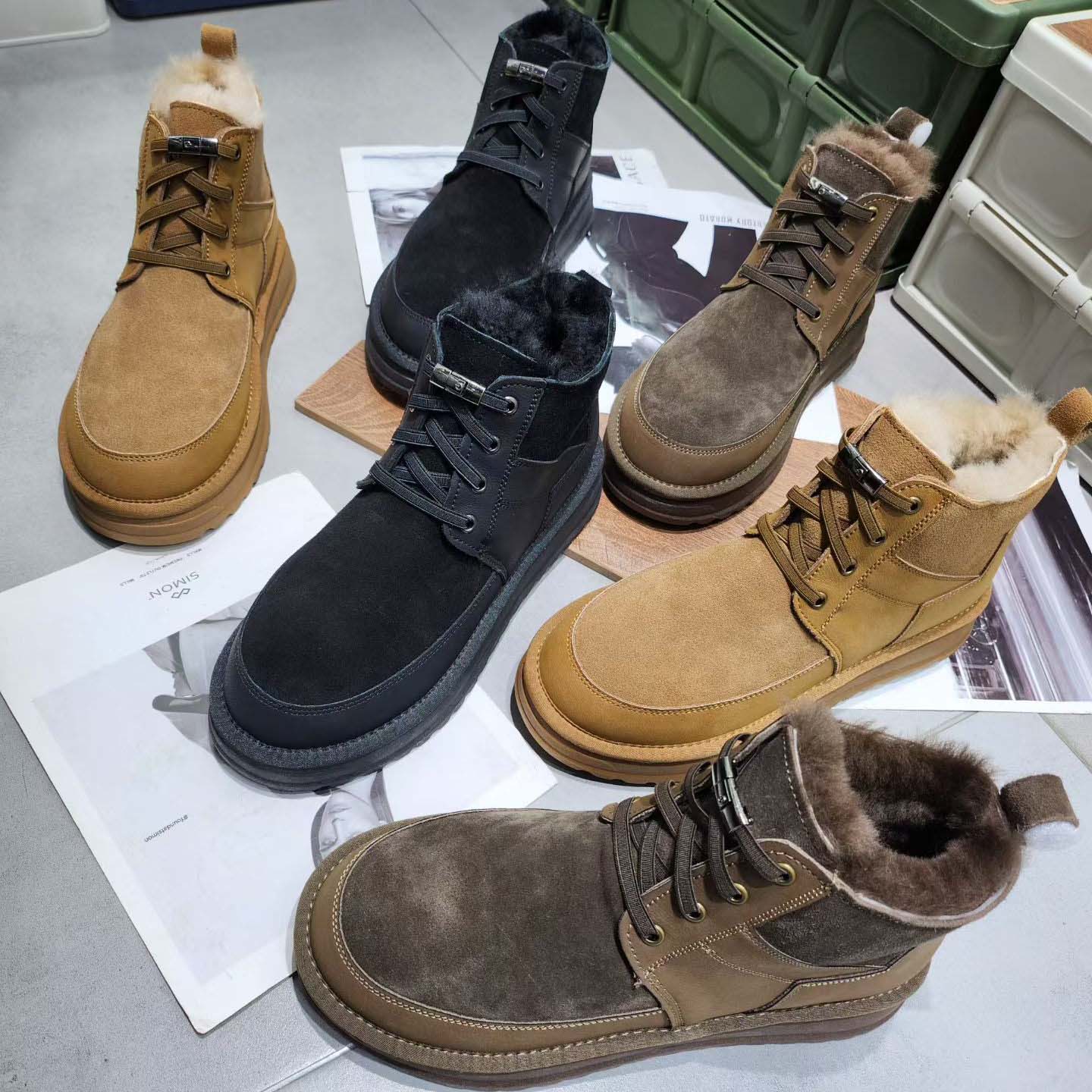 纯皮羊毛雪地靴舒适防滑软底高端