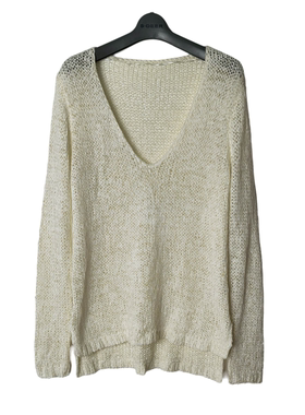 SD正品女士时尚慵懒风深V领宽松针织衫3571