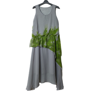 SD正品 连衣裙1252 折扣高级设计感不规则印花收腰无袖