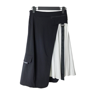 SD正品 休闲设计感黑白拼接显瘦半身裙1117 女士时尚