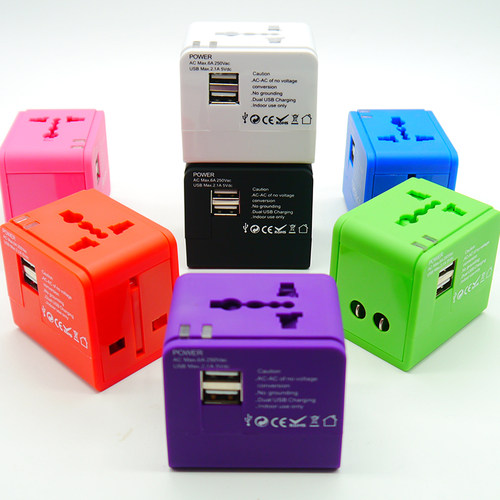 多功能转换插头全球通用usb插座转换器欧美标旅行电定制印logo