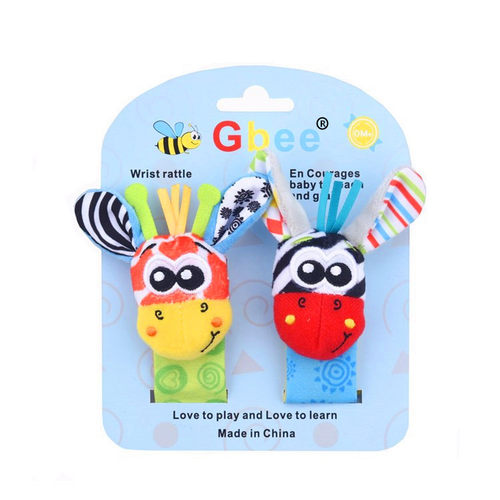 Gbee Animal baby plush wrist and sock set educational toys