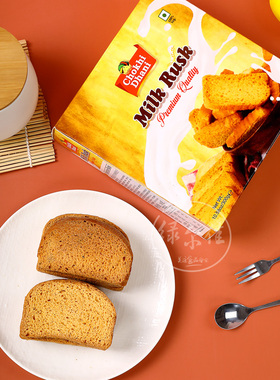 MILK RUSK印度进口牛奶味面包干脆片奶香烤面包健康早餐零食300g