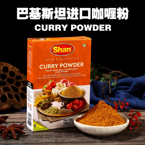 CURRY POWDER咖喱粉巴基斯坦进口SHAN玛萨拉咖喱MASALA玛莎拉100g