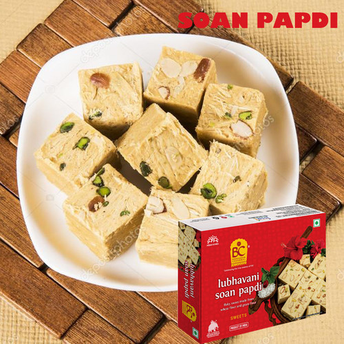 Soan Papdi扁桃仁糕点印度原装进口甜品果仁豆蔻松糕 蜜饼 250g