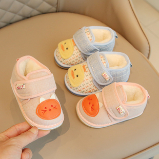 宝宝室内鞋冬季婴儿鞋1到2岁婴幼儿冬鞋加绒保暖棉鞋女宝宝鞋子男